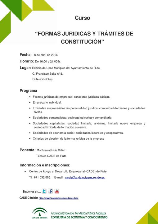 Proximos Eventos Cade Provincia De Cordoba Curso Formas