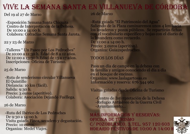 Actividades Semana Santa 2016 Villanueva