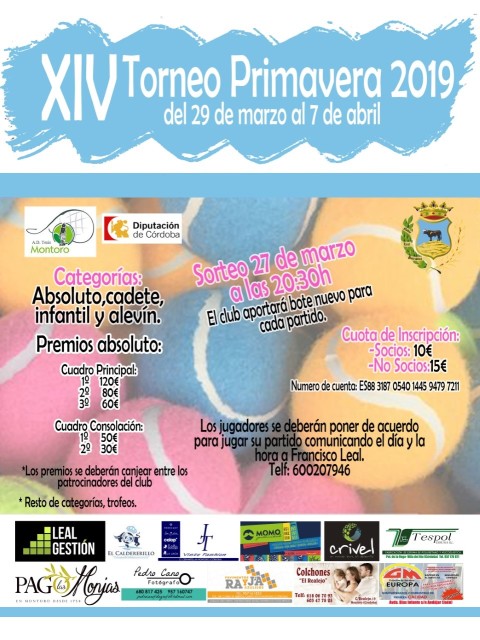 Cartel Torneo Primavera 2019