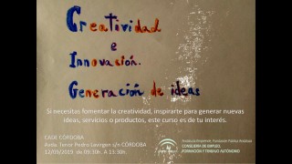 Cartel curso de creatividad 12 09 2019