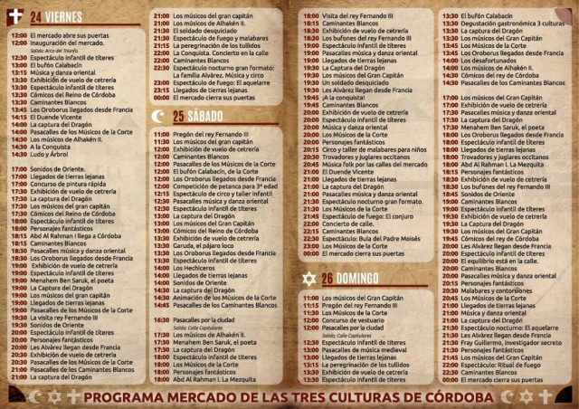Mercado Medieval Córdoba 2020 - Mercado de las Tres Culturas - Programa_2